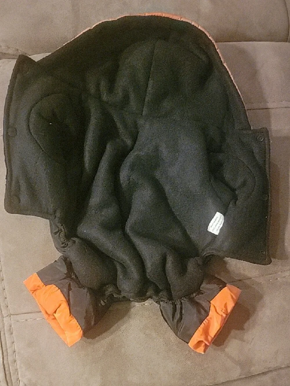 Black & Orange Reflective Dog Jacket Onesie Size Small Nwt